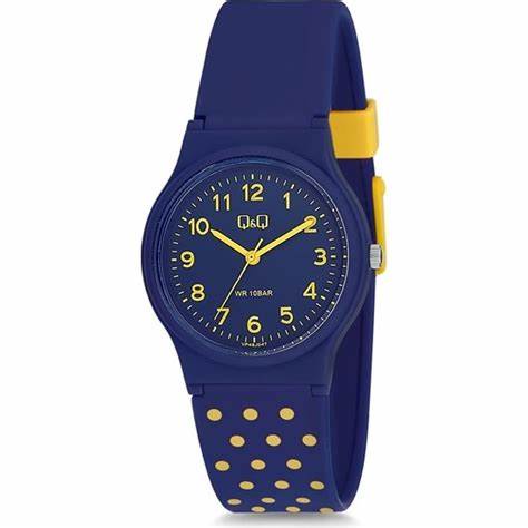 SALE Jam Tangan Wanita Casual Rubber Motif Corak Bulat Analog Original Q&amp;Q QNQ QQ VP46 Series