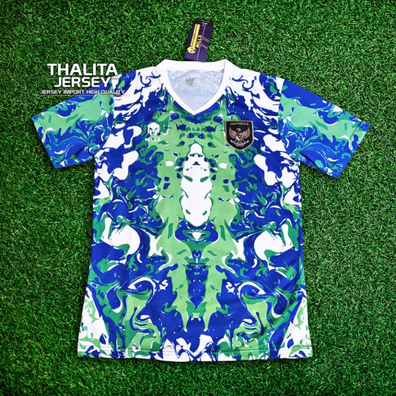 Jersey Baju Sepak Bola Timnas INDONESIA Training Hijau AFF 2022 Grade Ori