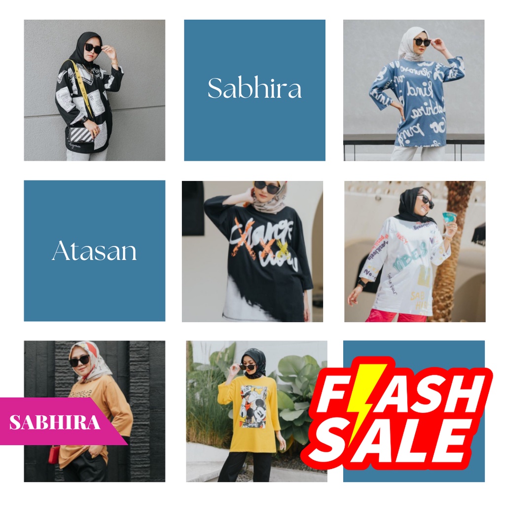 [DISKON] Sabhira Atasan Freesize / Oversize Vol.1 [ORIGINAL, BESTSELLER, KAOS WANITA DAN BAJU WANITA