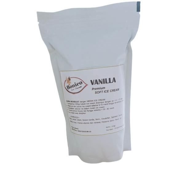 

SIAP KIRIM BONICO VANILLA SOFT ICE CREAM POWDER 500gr PREMIUM RESTO bubuk es krim mesin VANILA cone frizco ➤ 875