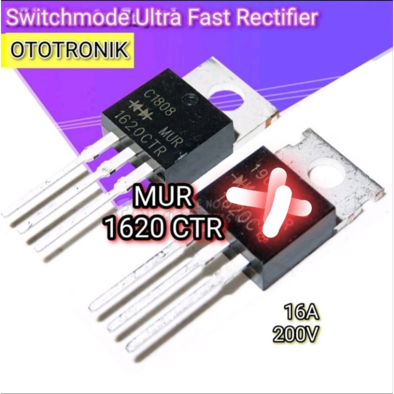 Dioda MUR1620CTR MUR 1620 CTR 16A 200V fast recovery diode