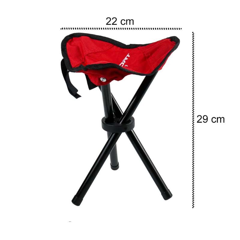 TaffSPORT Kursi Lipat Memancing Folding Legged Beach Stool Chair