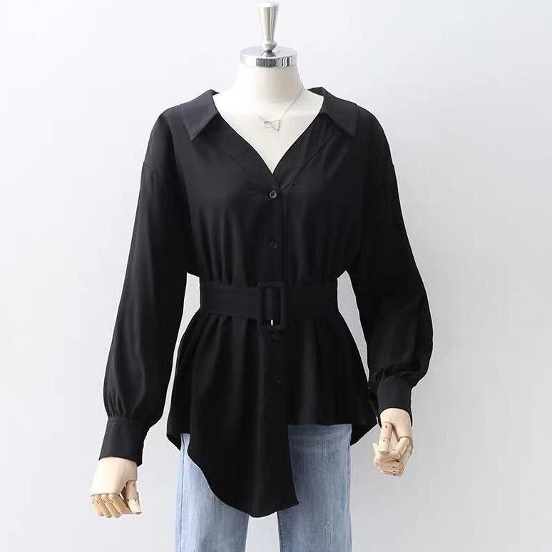 SIAP KIRIM / COD] JEMIMA BLOUSE CASUAL KOREA KERJA POLOS WANITA KULIAH