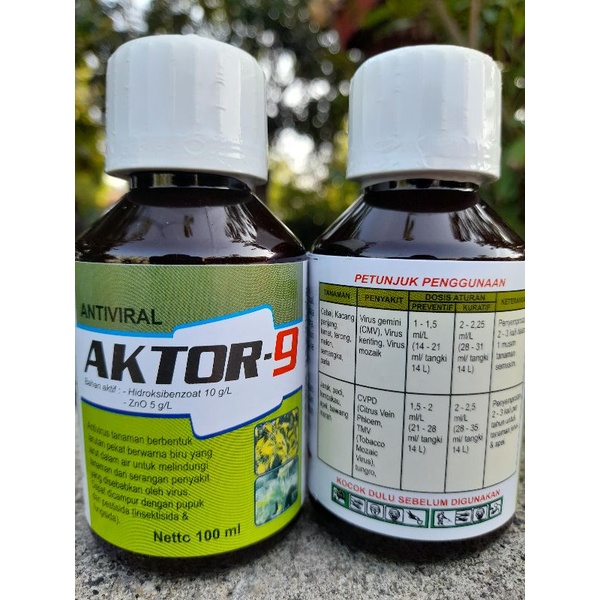 Antiviral Aktor 9 Aktor-9 Antivirus Kerdil kemasan 100ml Antivirus Tanaman