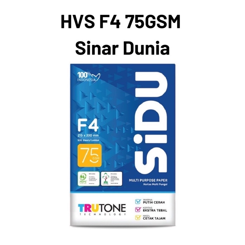 

HVS F4 75 SM SINAR DUNIA isi 500 lbr