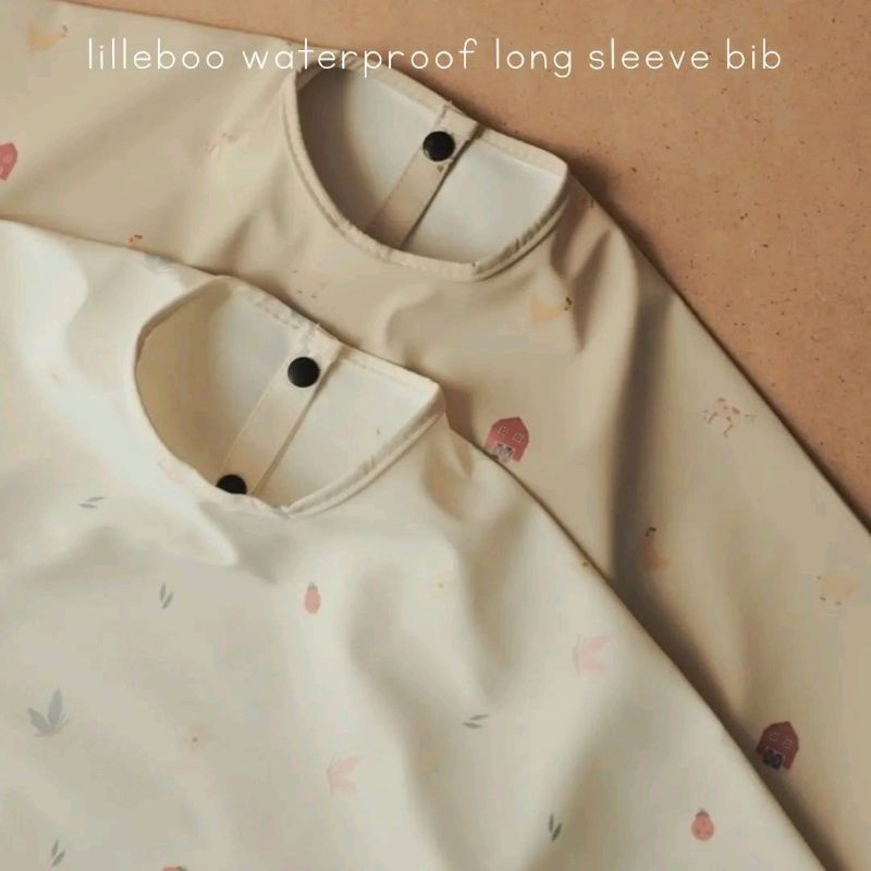 Lilleboo Waterproof Long Sleeve Bib / Smock Bib / Celemek Baju