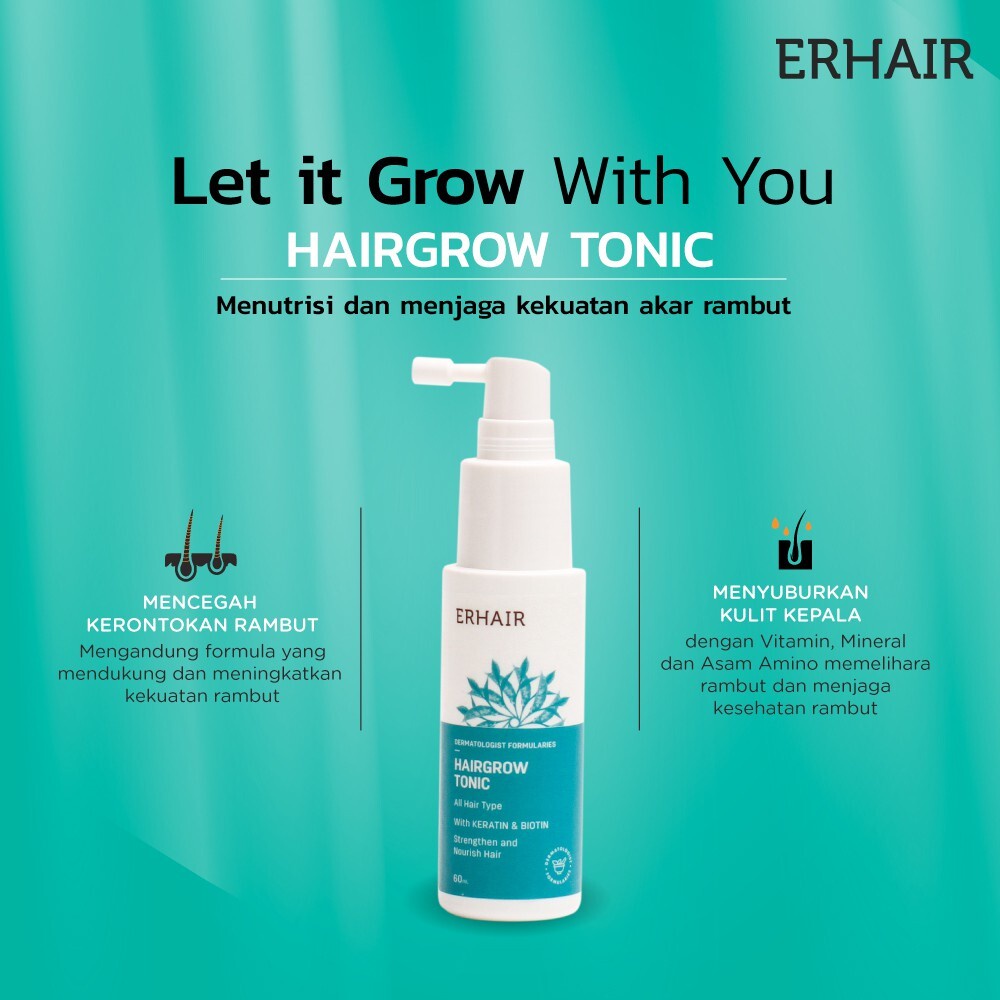 ERHAIR HairGrow / Tonic Untuk Rambiut Rontok-60ml