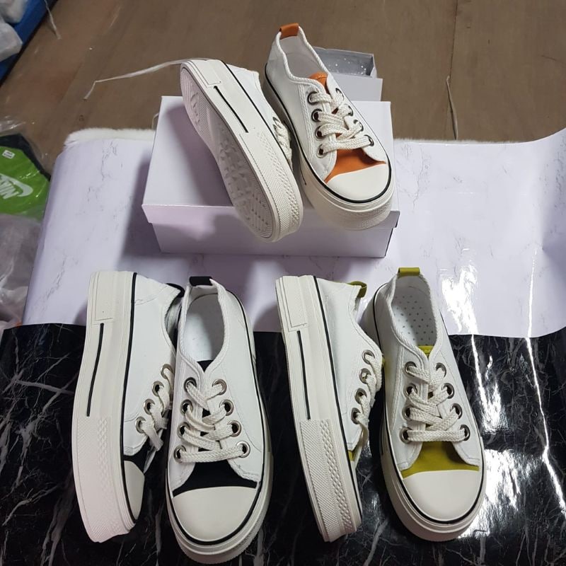 20983 Sepatu Kanvas Wanita Import Sneakers Canvas Tali Murah