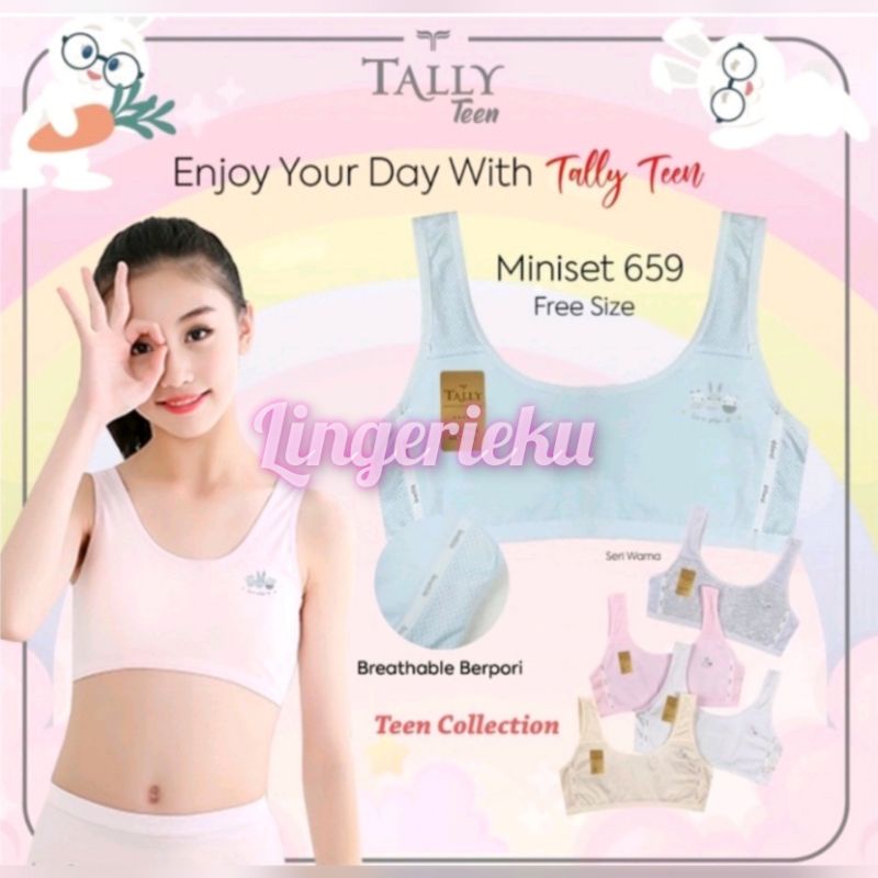 Tally 659 Miniset Bra Anak Remaja Bahan Katun Nyaman