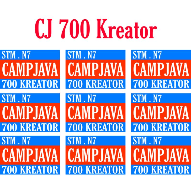 

STIKER CAMP JAVA 700 KREATOR