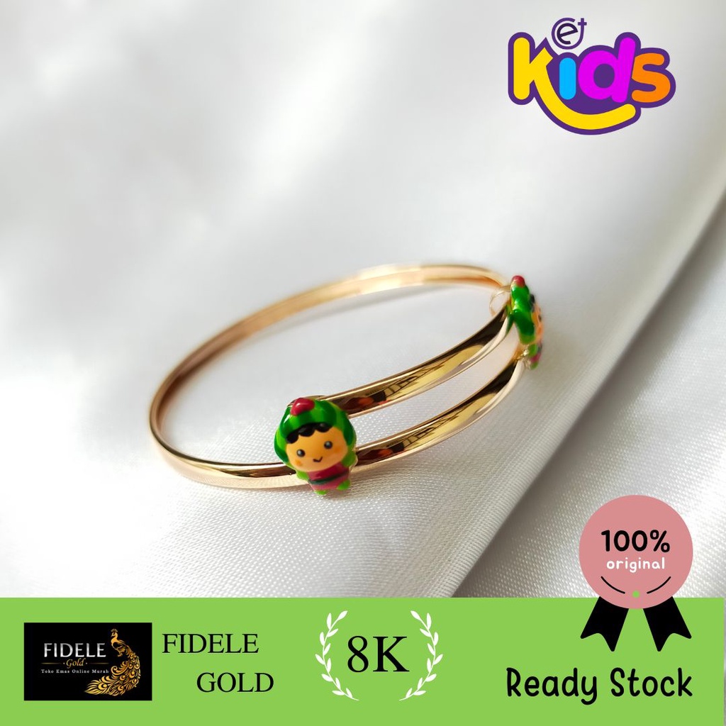 Gelang bayi adjustable emas asli kado bayi kado anak cowok