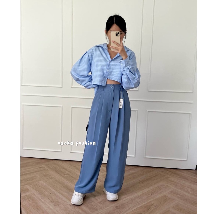 ASOKA Meira Pants 998 (Part 2) Loose Pants Kancing - Celana Kulot Wanita - Celana Kantor Formal/Casual - Trousers Wanita