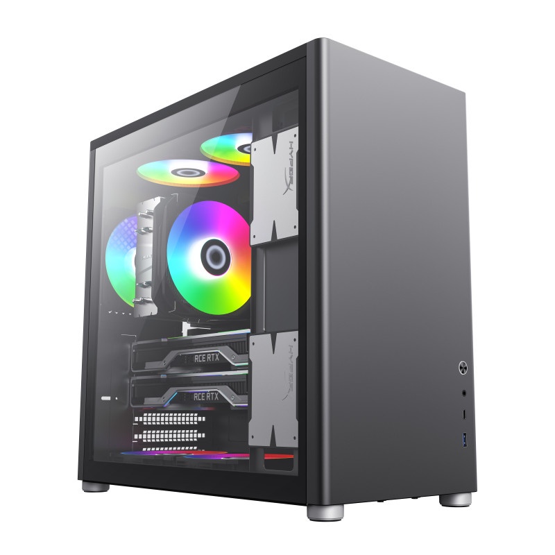 Casing Komputer GameMax Spark Pro Black ATX Gaming PC Case