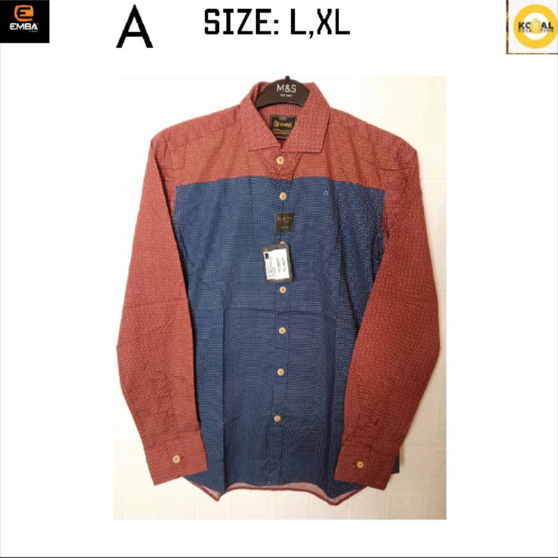 kemeja emba lengan panjang