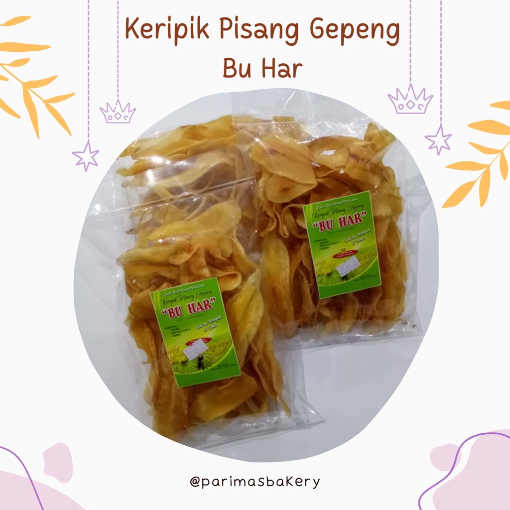 

KRIPIK PISANG GEPENG camilan kripik pisang gurih