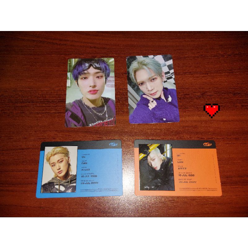 WTS mingi yeosang official pc, san official id card album ateez the world ep.1 : movement