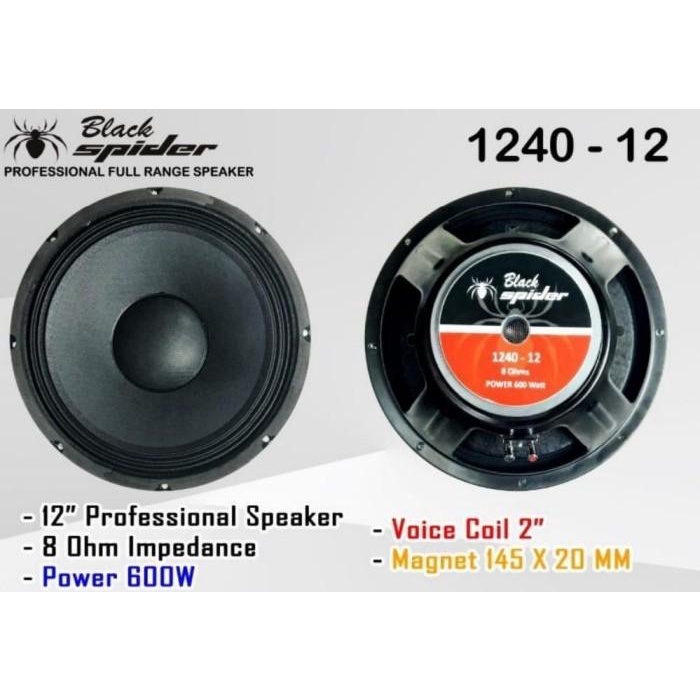 SPEAKER BLACK SPIDER BS 1240-12 ORIGINAL