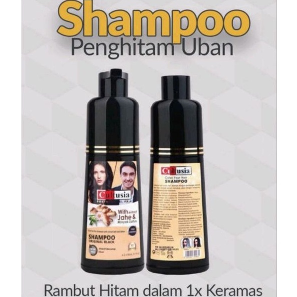 CULTUSIA Shampoo BLACK 160ml / Tutup uban