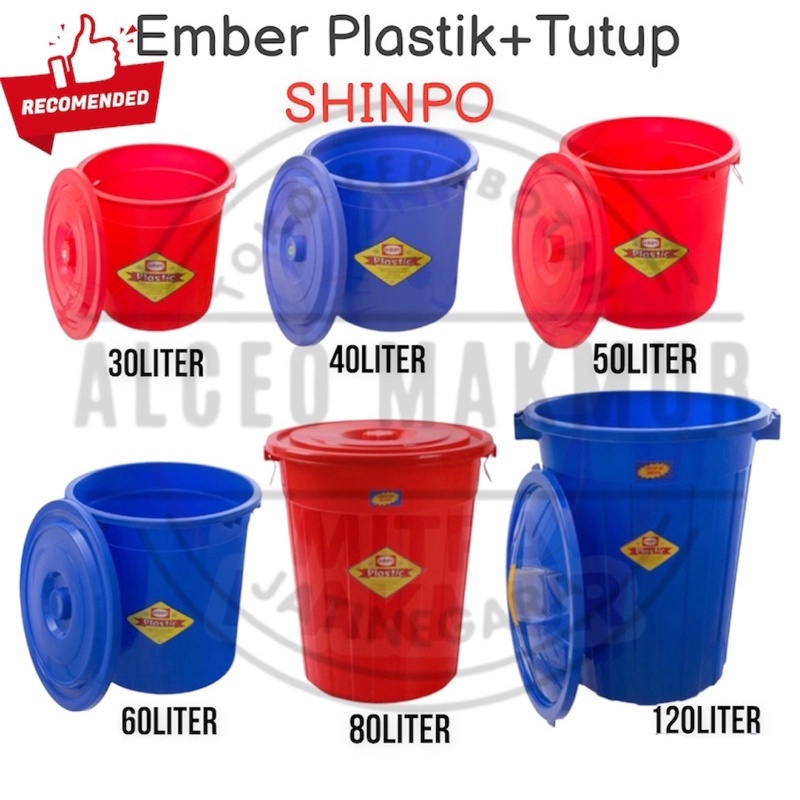 SHINPO - Ember Plastik Tutup 30 40 50 60 80 120 Liter