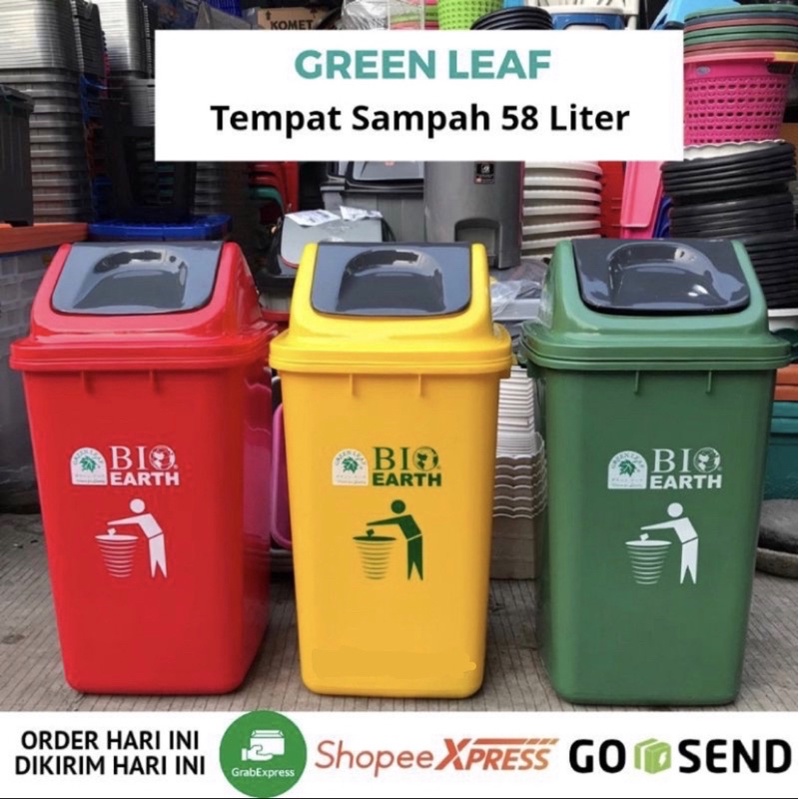 GREEN LEAF - Tempat Sampah 58 Liter / BIO Dustbin 58 L