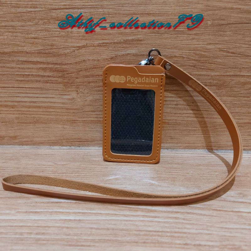Tempat Id Card PEGADAIAN Kulit Holder Id Card Kulit PEGADAIAN Kalung
