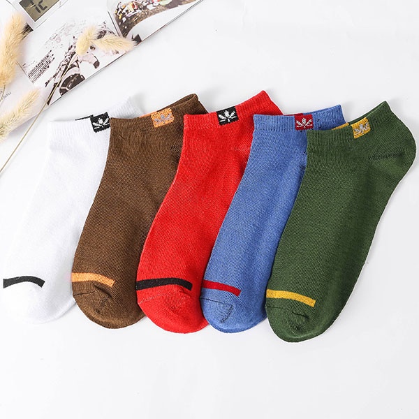 Kaos Kaki Fashion Pria Wanita Warna Polos Sporty Garis Depan / Ankle Socks Unisex Semata Kaki Import Murah / TS-40