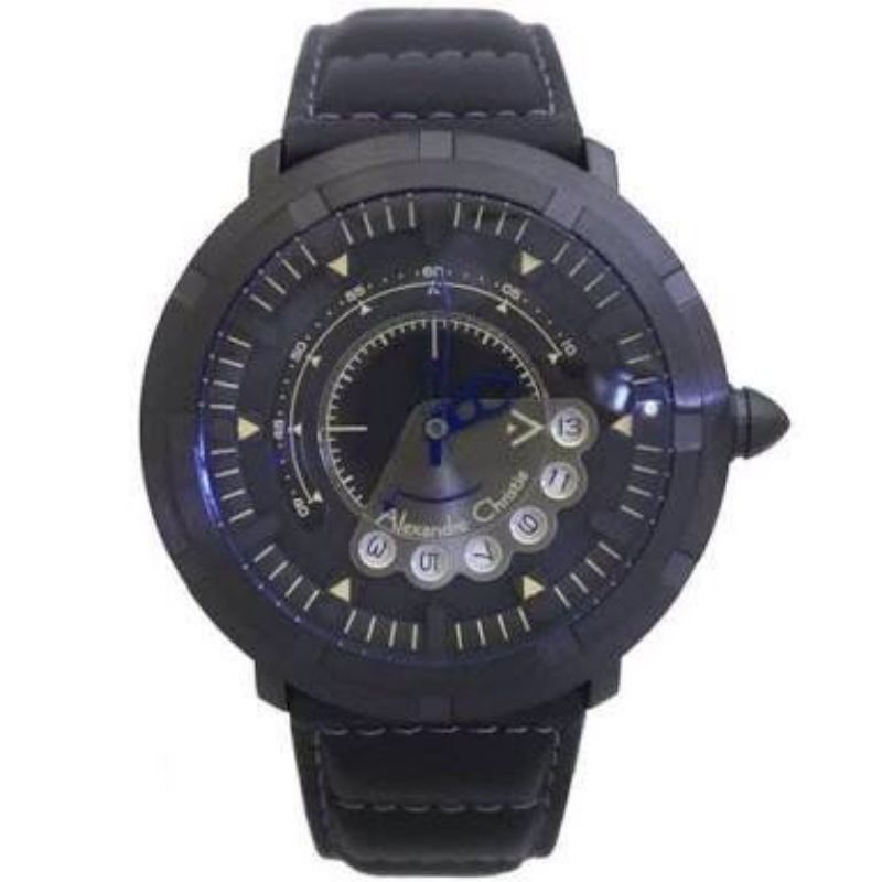 Jam Tangan Pria Alexandre Christie 3033 / Ac 3033 Hitam biru Original