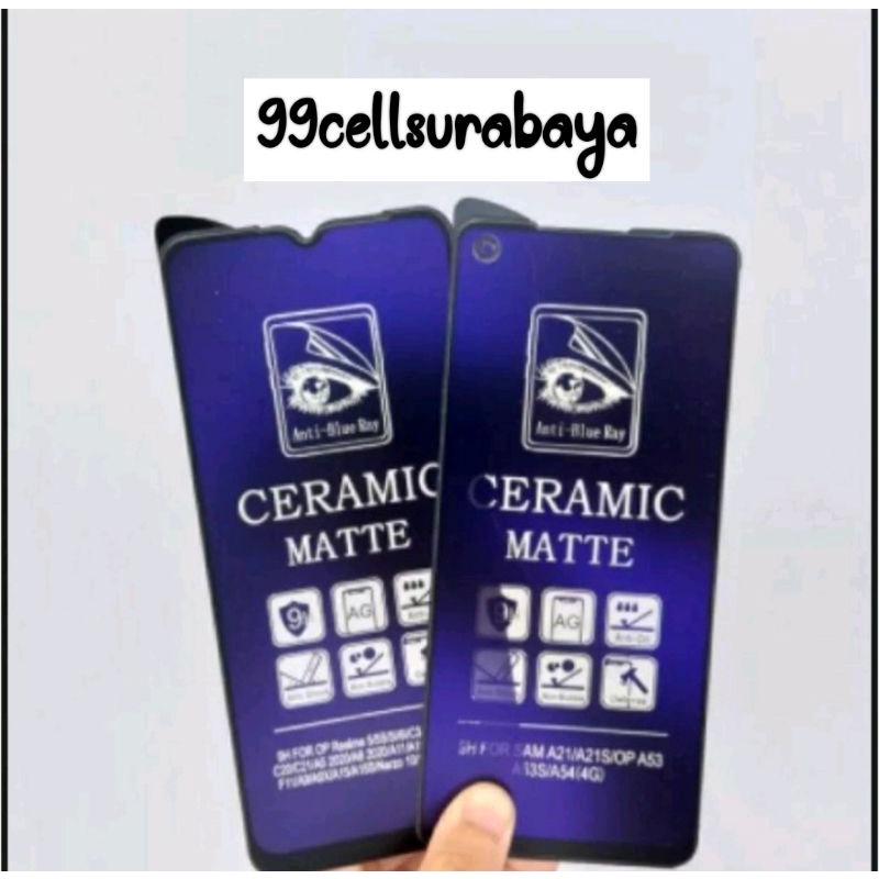 Tg anti gores ceramic Blue matte Realme all type