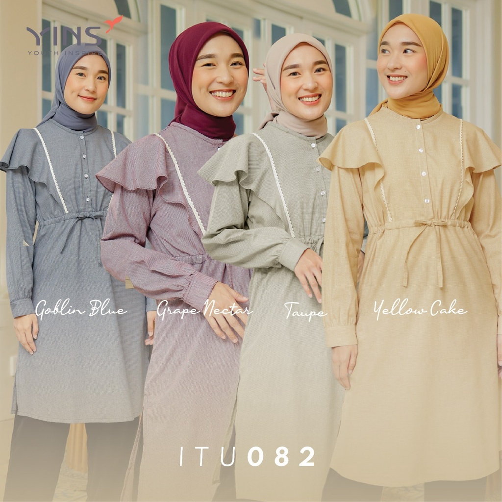 Inspire Tunik ITU 82 Bahan Kenzi Atasan Muslimah Kekinian Modern by Inspire bisa COD