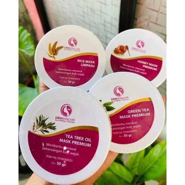 [COD] DRW Skincare Masker Green Tea, Trea Tea Oil, Rice Limpasu Untuk Kulit Jerawat Berminyak dan Ku