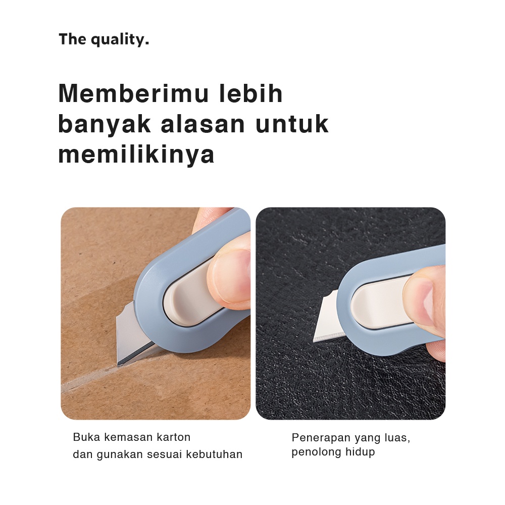 Nusign Mini Cutter / Pisau Pemotong Mini Portable Warna Pastel Pisau Tajam ENS065