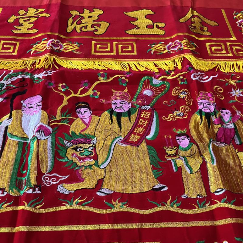 Kain meja sembahyang ( Tokwie) motif Fuloso