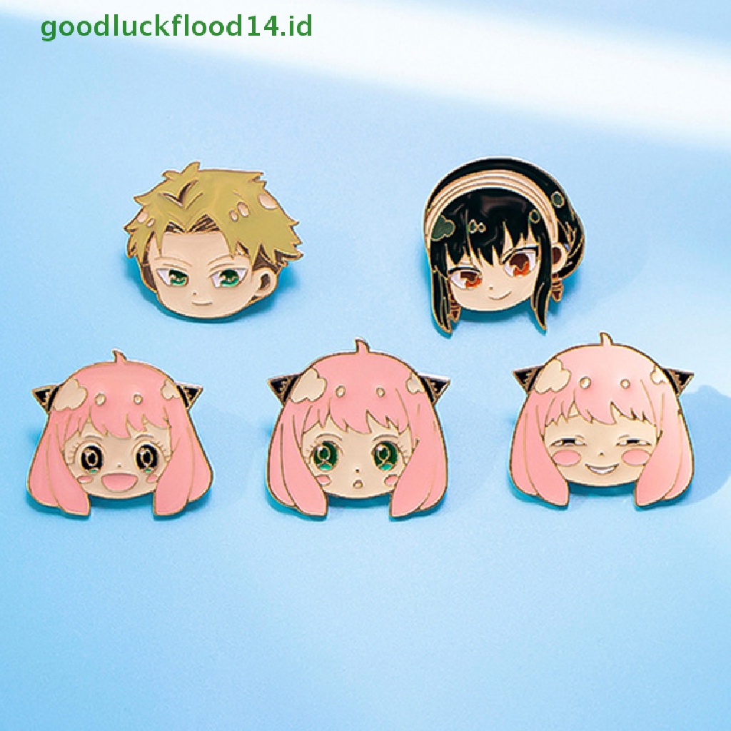 Bros Pin Enamel Desain Anime Twilight Yor Forger Anya Forger Head Bahan Metal