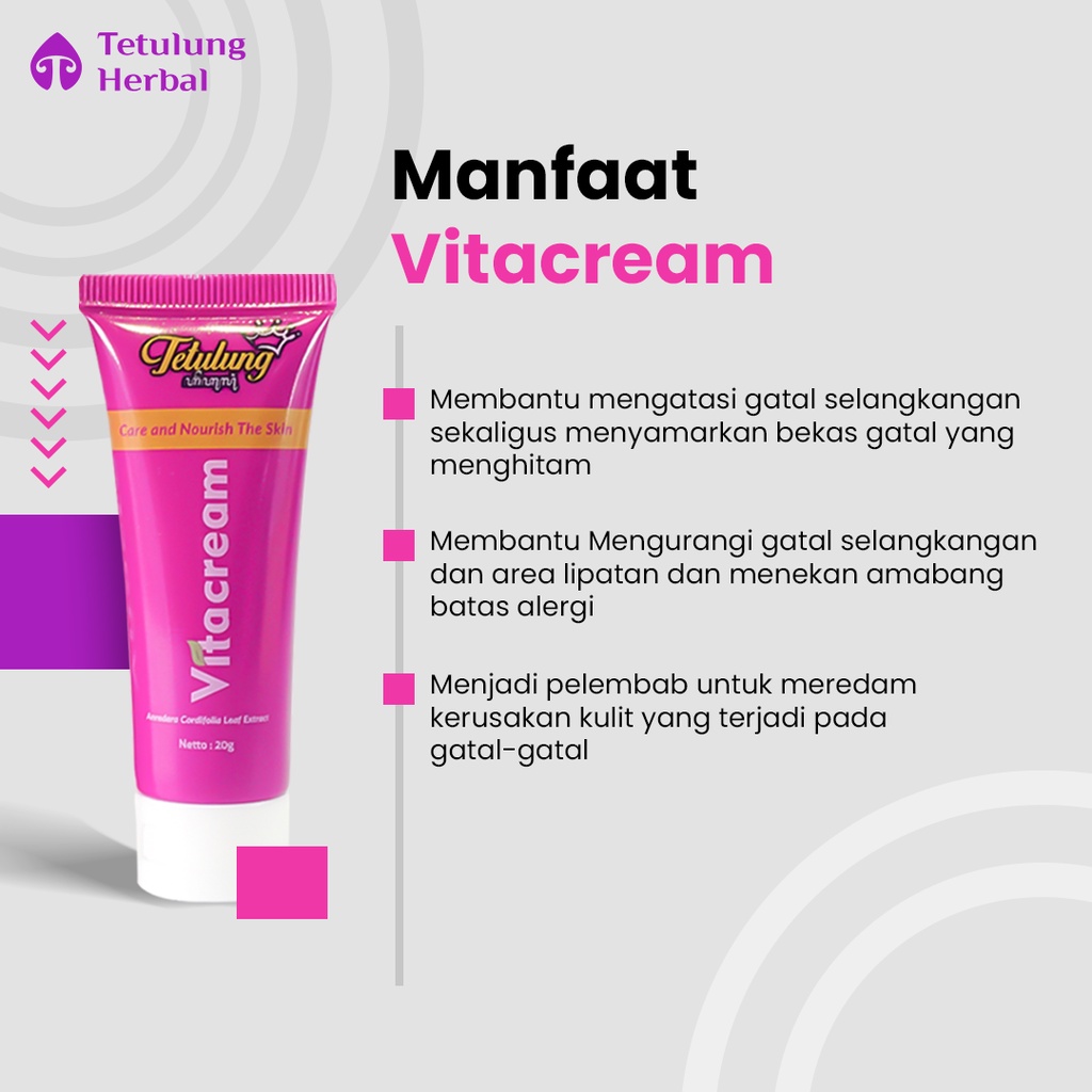 Paket Obat Salep Gatal Jamur Eksim Selangkangan Menahun Ampuh - Vitacream , Sabun Binahong , Fresim Oil 10ml Sudah BPOM