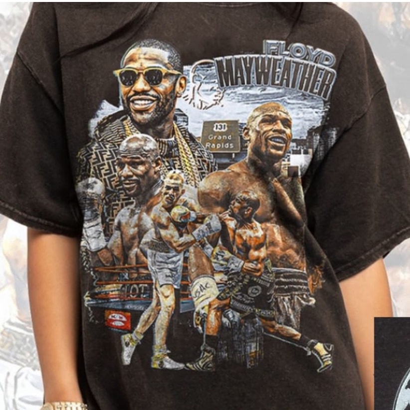 Floyd Mayweather Jr. Boxing Vintage Wash Tshirt, Kaos Floyd Mayweather Jr. Vintage Wash
