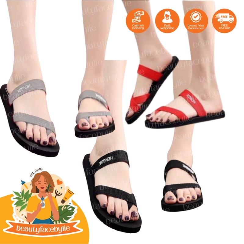 SANDAL SPON TALI SILANG