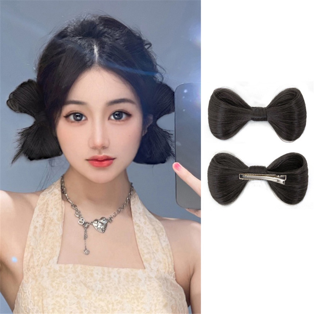 1pc Jepit Rambut Model Pita Y2K Bahan Benang Sintetis Untuk Wanita