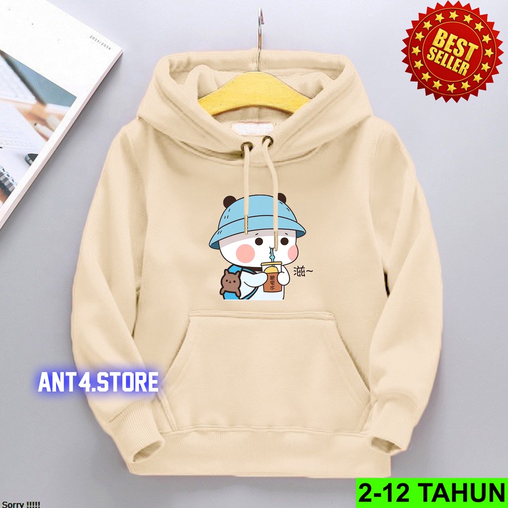 Hoodie PANDA BOBA Anak Perempuan Laki Laki  / Hodie BEST SELLER Anak Usia 2 3 4 5 6 7 8 9 10 11 12 Tahun / Jaket PANDA Anak / Sweater Distro Bisa Cod