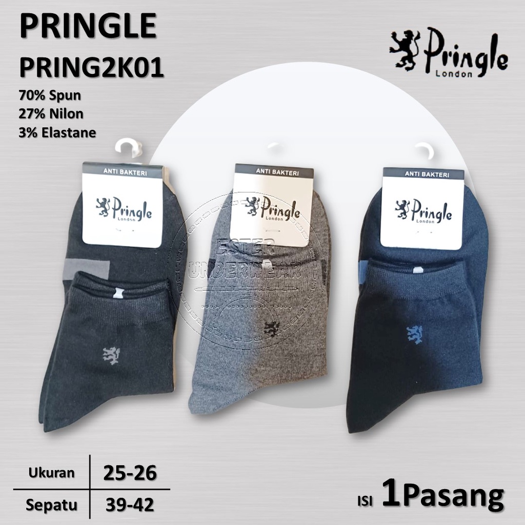 Kaos Kaki Dewasa Pringle Anti Bakteri Pring-K01 Isi 1Pasang