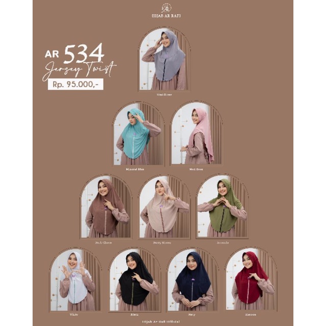 Terbaru ✅ jilbab AR  534 baby doll hijab kerudung bergo instan terbaru terlaris 2022 syar i jumbo ar