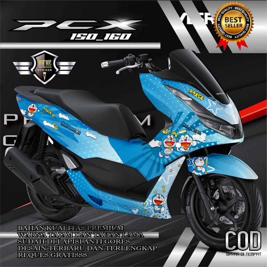 DECAL STICKER PCX 150_160 Desain DORAEMON.