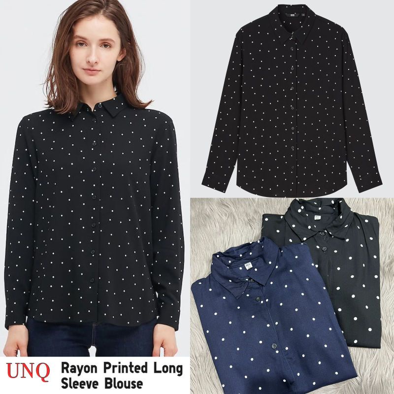 GU**by Unq* polka longsleeved blouse