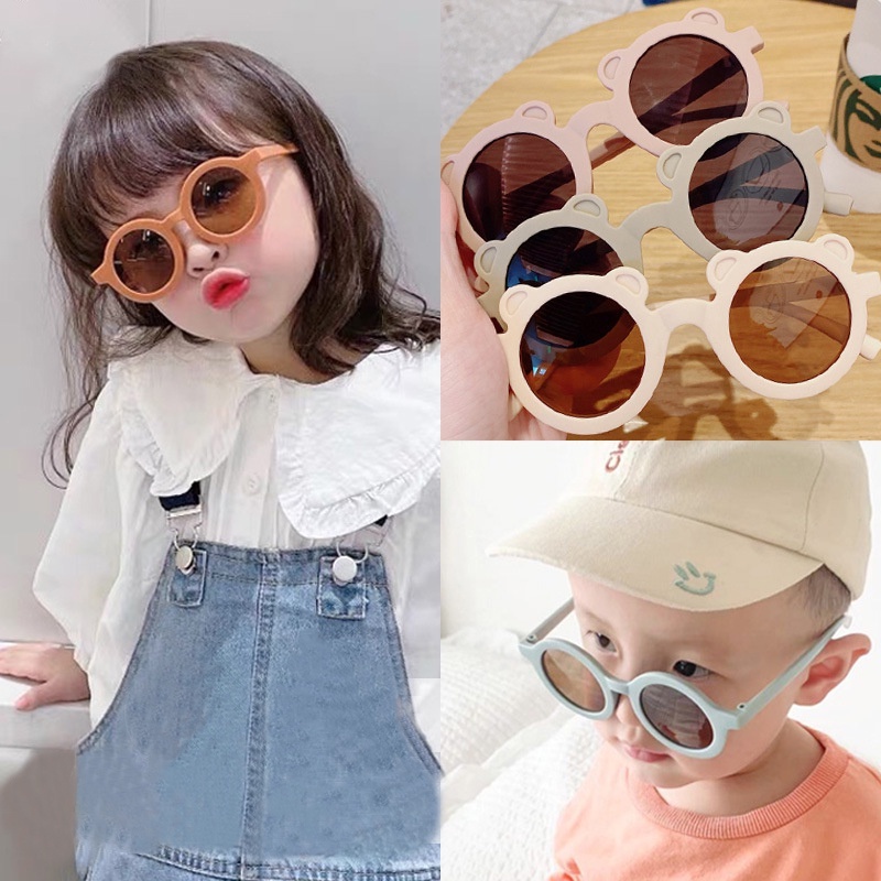 Mode Baru Bingkai Kecil Warna Permen Kacamata Hitam Anak-Anak Korea Fashion Bingkai Bulat UV400 Kacamata Hitam