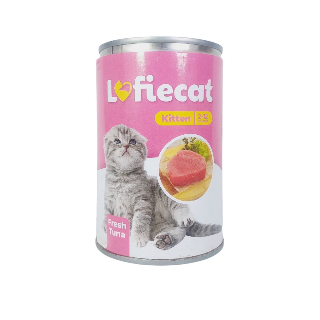 Makanan Kucing Wet Food Lofiecat Can 400gr Kitten Tuna