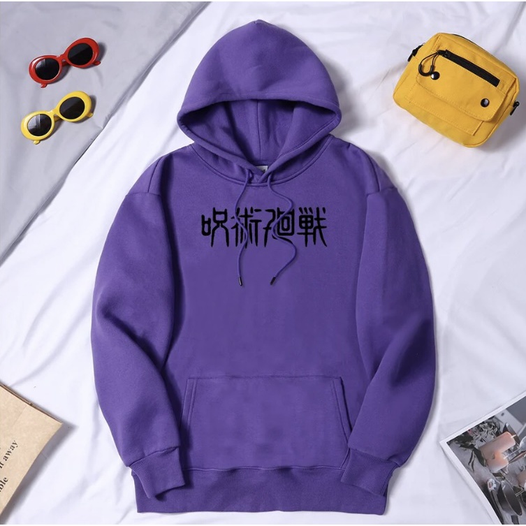 JUJUTSU KAISEN ANIME Jumper Hoodie II Sweater Hoodie Anime II Sweter Oblong Topi II SIZE M - XL ( Pria &amp; Wanita / Anak &amp; Dewasa )