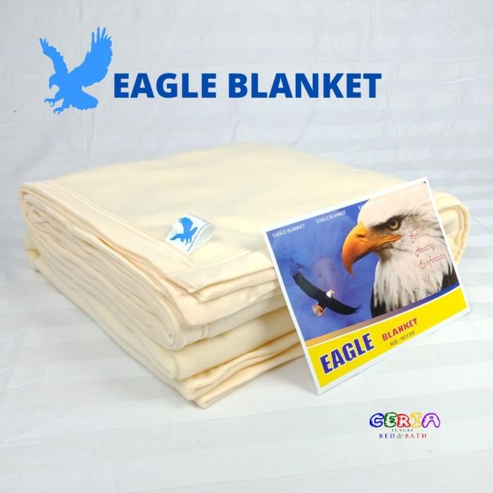 Blanket Selimut Dewasa Flanel Polos Hotel Eagle 160 X 200 Cm - Cream