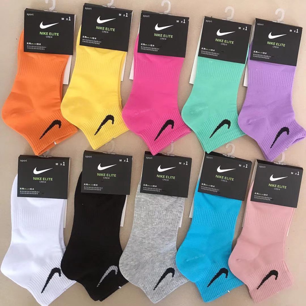 Kaos Kaki Laki Laki Perempuan Nike Kualitas Premium Pendek semata kaki Pria Wanita / sebetis Polos O