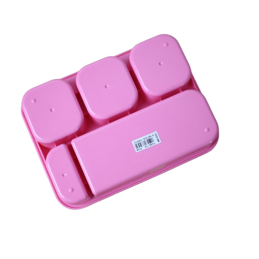 Tempat Nasi Kotak Segi - Lunch Box Pink tnks 119 pi