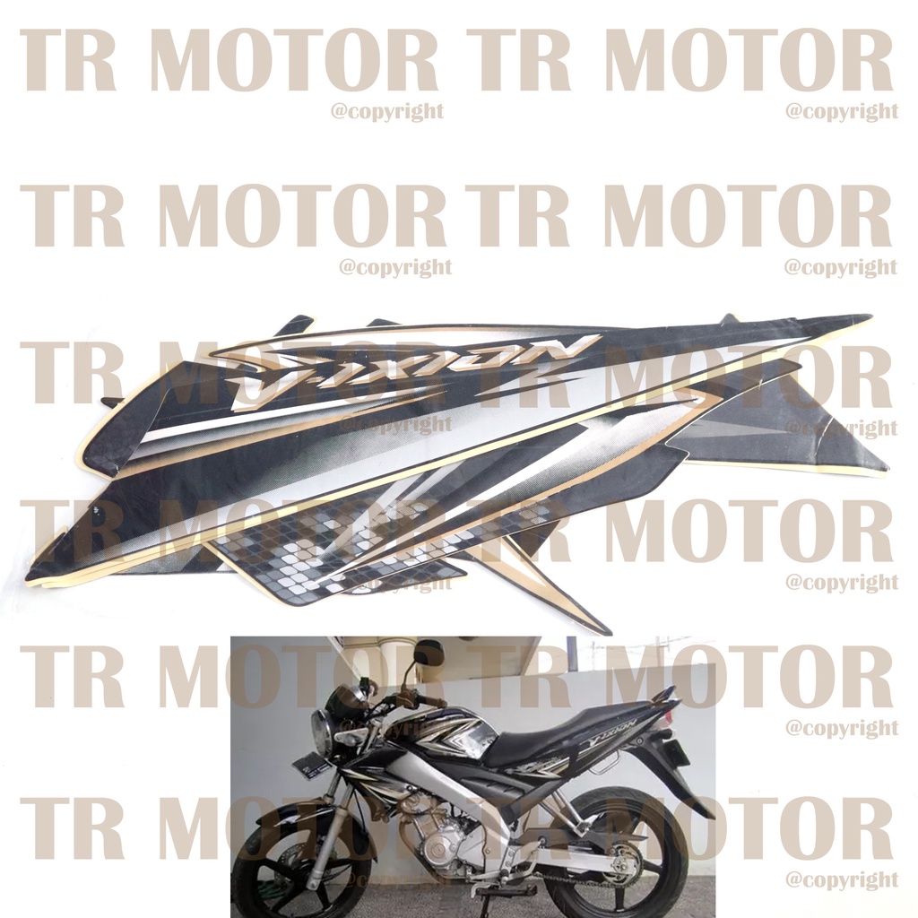 Stiker Motor Vixion 2008 Sticker Striping Lis Full Set Motor