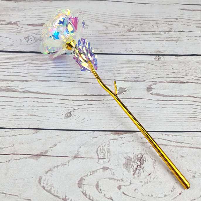 GIJ - ACEVIVI Bunga Mawar Dekorasi Gold Foil Flower Galaxy Rose